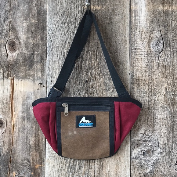 Vintage Other - VTG 80s-90s Gregory Hidden Pocket Suede & Nylon Fanny Pack Belt Bag